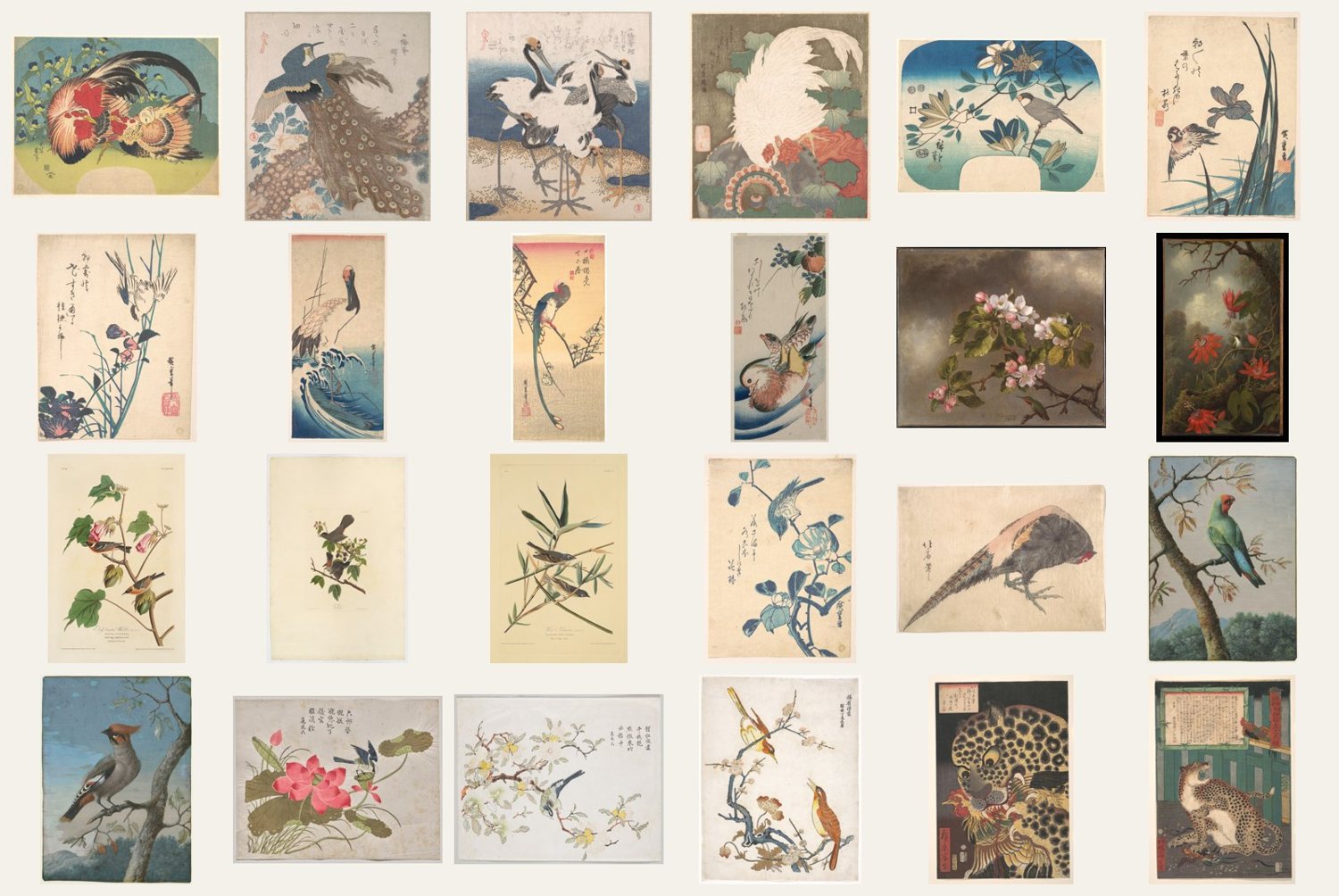 Preview of Birds & Animals Printable Wall Art Set