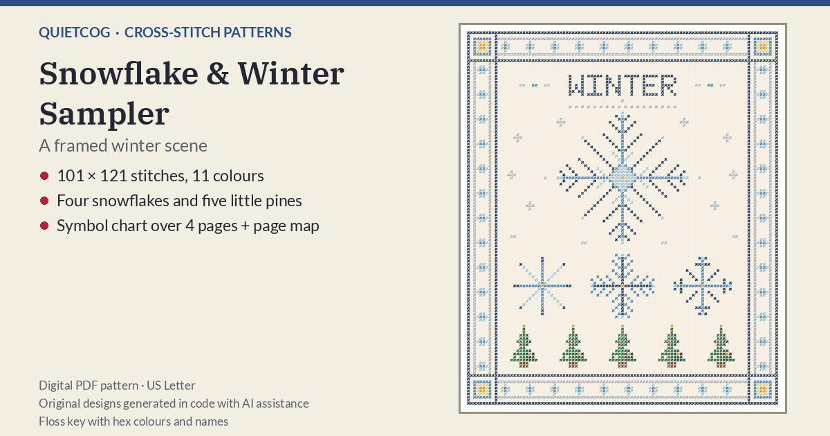 Snowflake & Winter Sampler: overview.