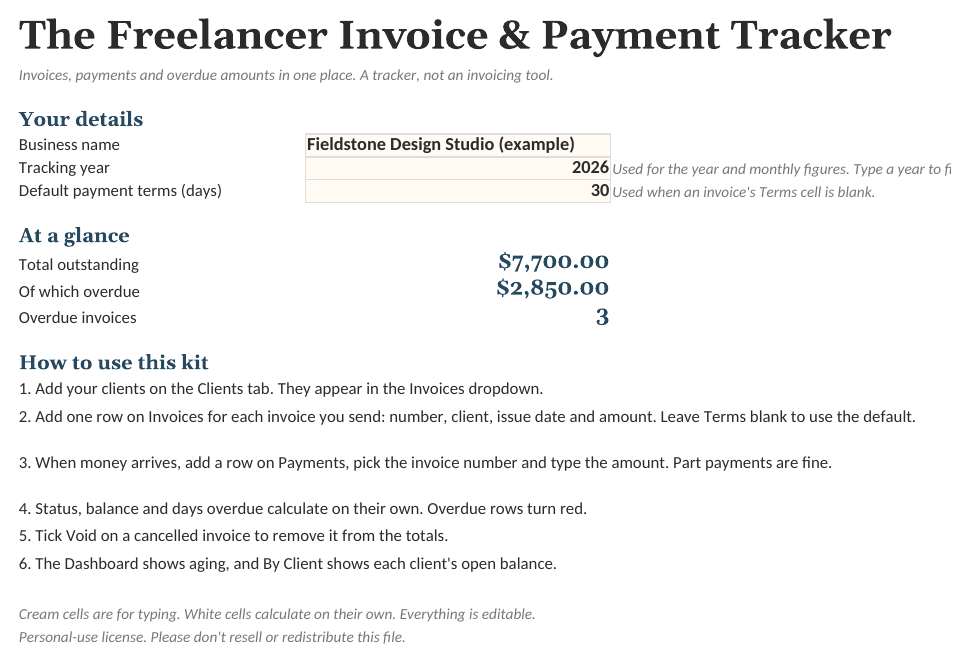 The Freelancer Invoice & Payment Tracker: Start Here