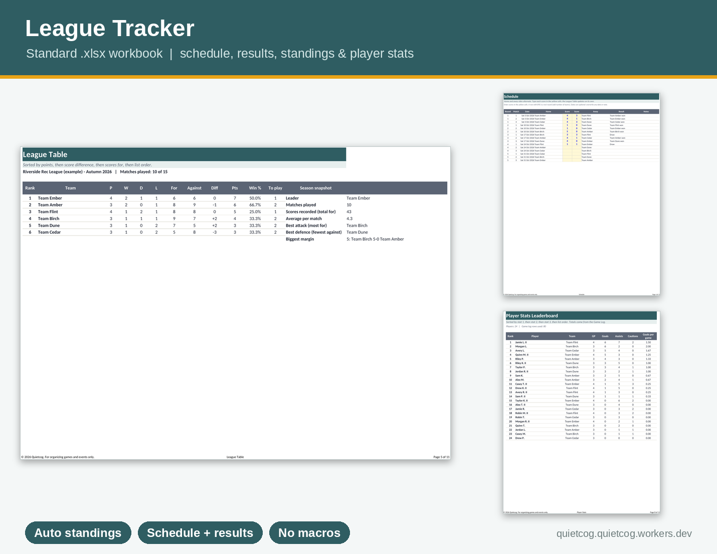 Preview of League Tracker